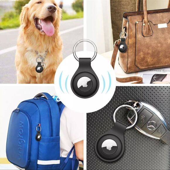 5 for $25🔥Silicone Case for AirTag with Keychain- 2 Pack- New - Picture 2 of 6
